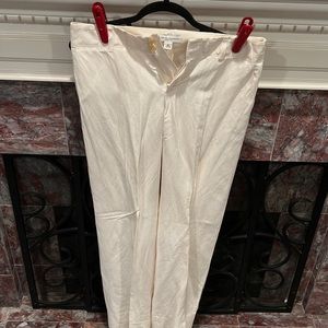 Wide leg cream pants